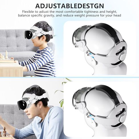 Head Strap for Apple Vision Pro, Comfort Elite Strap with PU Leather Cushion and Memory Foam, Pressure-Free Fit, Quick Installation in Saudi Arabia