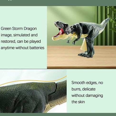 لعبة الديناصور CYMMPU للأطفال اضغط على نموذج Tyrannosauru بالرأس والذيل المتحرك للديناصور بالضغط على الديناصور - لعبة الديناصور الساخن T-Rex TikTok للرأس والذيل المتحرك in Kuwait