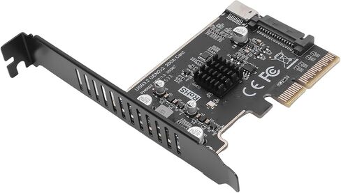 Generic PCI Express Expansion Card with Type E Front Panel Connector, PCIE to USB 3.2 20Gbps Internal Card, Compatible with PCIE X4 X8 X16, 15 Pin Power in Saudi Arabia