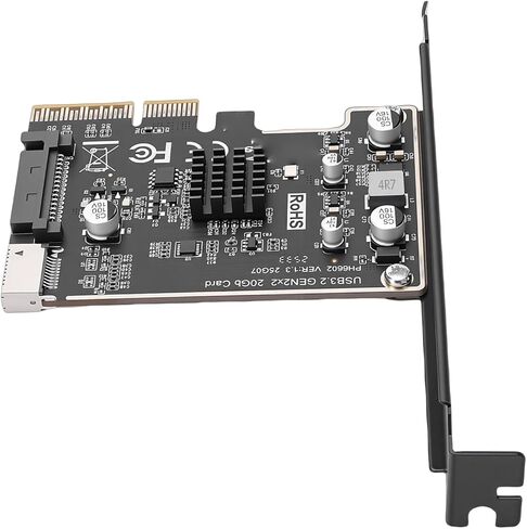 VBESTLIFE PCIe USB 3.2 Gen 2 x2 Expansion Card, Type E Front Type C 20Gbps PCIe to USB 3 Serial ATA 15PIN Expansion Card Compatible with X4 X8 X16 in Saudi Arabia