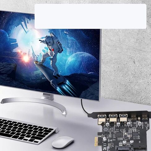 PCIe to USB 3.2 Gen 1 Card with 20 Gbps Bandwidth, 5‑Port PCI Express Expansion Card(3 USB‑A+2 USB‑C), Internal USB Hub Adapter for Desktop in Saudi Arabia