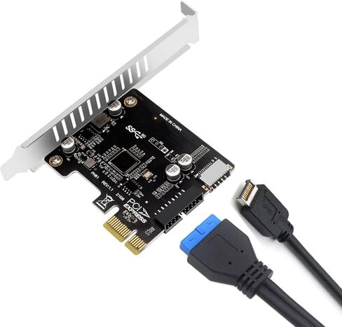 بطاقة Pci Express Pcie إلى USB3 Type-E Front Type-C 19P بطاقة توسيع متوافقة مع واجهة Pci-E X1 X4 X8 X16 in Kuwait