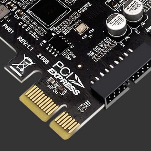 بطاقة Pci Express Pcie إلى USB3 Type-E Front Type-C 19P بطاقة توسيع متوافقة مع واجهة Pci-E X1 X4 X8 X16 in Kuwait