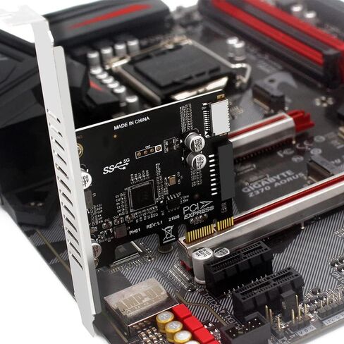 بطاقة Pci Express Pcie إلى USB3 Type-E Front Type-C 19P بطاقة توسيع متوافقة مع واجهة Pci-E X1 X4 X8 X16 in Kuwait