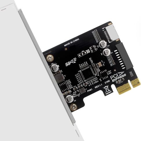 بطاقة Pci Express Pcie إلى USB3 Type-E Front Type-C 19P بطاقة توسيع متوافقة مع واجهة Pci-E X1 X4 X8 X16 in Kuwait