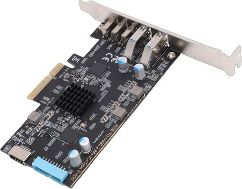 Generic PCIE to USB 3.0 Type C Expansion Card, PCI Express Adapter with 3 Type C + 2 USB .0 + E + 19P IDC, Support ASM3142 10Gbps for Desktop Computer in Saudi Arabia