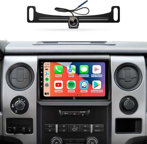 Car Radio Stereo for Ford F150 2009 2010 20112012 2013 2014, 9Inch Android with Wireless CarPlay/Android Auto, 5G WiFi GPS Navigation Bluetooth, Touchscreen Backup Camera in Saudi Arabia