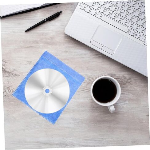 Operitacx 200pcs CD Sleeves and DVD Storage Sleeves Portable Pp Plastic Holders 12cm for Car Media Protection in Random Colors in Saudi Arabia