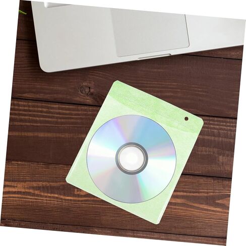 Operitacx 200pcs CD Sleeves and DVD Storage Sleeves Portable Pp Plastic Holders 12cm for Car Media Protection in Random Colors in Saudi Arabia