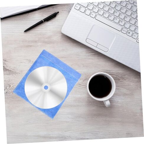 Gatuida 200pcs Plastic CD DVD Sleeves Storage Bag Holder Portable 12cm Pp Plastic Sleeve for Vehicle Disc Protection and Organization Random Color in Saudi Arabia