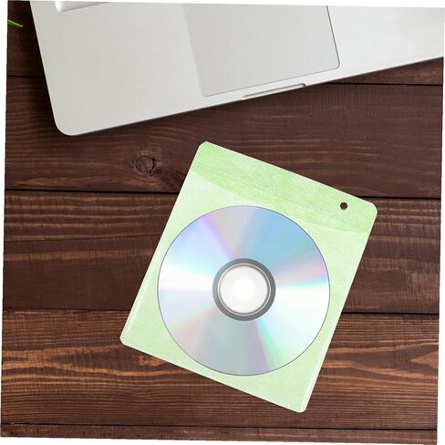 200pcs CD DVD Plastic Sleeves 12cm Portable Media Storage Bags for Car and Home Organization, Sturdy Pp Material, Random Color in Saudi Arabia