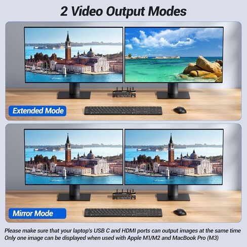 KCEVE KVM Switch 2 Monitors for 2 Laptops 1 Desktop, USB 3.0 KVM Switch 2 Monitors 3 Computers USB C HDMI Share 4 USB3.0 Device, 4K@60Hz, 100W PD, Wired Remote(4K USB C HDMI 3 in 2 Out KVM) in Saudi Arabia