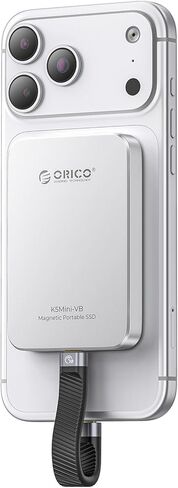 ORICO 1TB Magnetic External SSD, Aluminum Alloy, Up to 2000MB/s, 4K 120Hz ProRes HDR Record and Store, External Solid State Drive, Compatible with iPhone 17 16 Pro Max, Tablet, Computer - K20MINI Gold in Kuwait