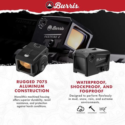 Burris Optics Fastfire E Green Dot Sight Fully Enclosed Emitter, 3.5 MOA, ACRO Footprint, 60,000 Hours, Waterproof Shockproof Fogproof, Forever Warranty, 300267. in Saudi Arabia