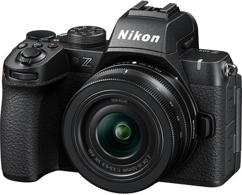 كاميرا Nikon Z50II بدون مرآة مع عدسة NIKKOR Z DX مقاس 16-50 مم f/3.5-6.3 VR، حزمة منشئ المحتوى 1786 مع حقيبة تصوير Deco Gear + Monopod + بطاقة SDXC سعة 64 جيجابايت + البرامج والملحقات in Saudi Arabia