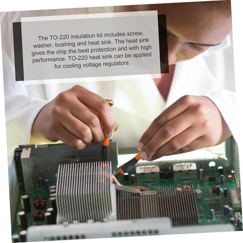 TEHAUX 10 قطع TO-220 بالوعة الحرارة الألومنيوم لتبريد المكونات، حل تبريد معدني فعال للإلكترونيات، تصميم قوي خفيف الوزن وعالي الموصلية in Saudi Arabia