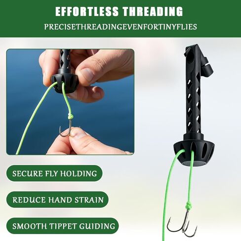 Magnetic Fly Fishing Threader – Easy Tippet Threader Tool for Small Flies, Fly Tying & Rigging Accessory for Anglers, Quick & Precise Line Threading Tool in Saudi Arabia