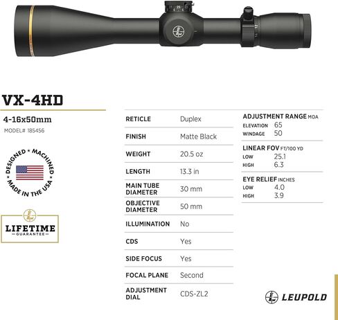 VX-4HD 4-16x50 (30mm) CDS-ZL2 Side Focus Duplex in Saudi Arabia