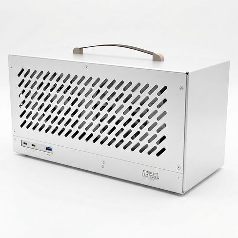 حاوية TREBLEET eGPU بسرعة 80 جيجابت في الثانية متوافقة مع Thunderbolt 5 وUSB4 v2، وحدة PSU مدمجة بقدرة 600 وات SFX، وشحن PD بقدرة 140 وات، ووحدة تحكم JH9480، وقاعدة GPU من الألومنيوم لنظام التشغيل Windows وIntel Mac، تدعم سلسلة Daisy in Kuwait