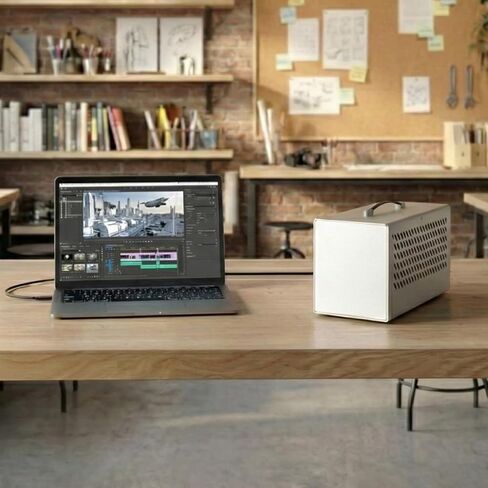 حاوية TREBLEET eGPU بسرعة 80 جيجابت في الثانية متوافقة مع Thunderbolt 5 وUSB4 v2، وحدة PSU مدمجة بقدرة 600 وات SFX، وشحن PD بقدرة 140 وات، ووحدة تحكم JH9480، وقاعدة GPU من الألومنيوم لنظام التشغيل Windows وIntel Mac، تدعم سلسلة Daisy in Kuwait