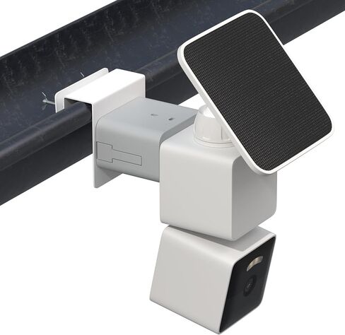 Gutter Mount Bracket Compatible with WYZE Solar Cam Pan (Flagship Model)， Aluminum Alloy Gutter Mount,No-Drill Mounting Bracket with Ideal Viewing Angle‌,Easy to Install in Saudi Arabia