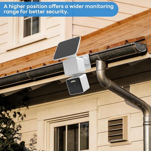 Gutter Mount Bracket Compatible with WYZE Solar Cam Pan (Flagship Model)， Aluminum Alloy Gutter Mount,No-Drill Mounting Bracket with Ideal Viewing Angle‌,Easy to Install in Saudi Arabia