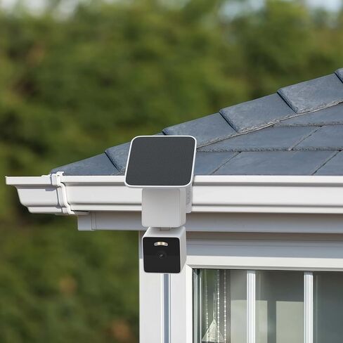 Gutter Mount Bracket Compatible with WYZE Solar Cam Pan (Flagship Model)， Aluminum Alloy Gutter Mount,No-Drill Mounting Bracket with Ideal Viewing Angle‌,Easy to Install in Saudi Arabia