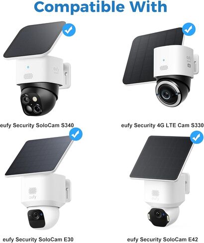 دعامة تثبيت مزراب متوافقة مع eufy Security SoloCam S340/E30/E42، eufy Security 4G LTE Cam S330، دعامة تثبيت خارجية بدون مثقاب لكاميرا eufy، حماية الكاميرا بعيدًا عن الميزاب عند المطر in Kuwait