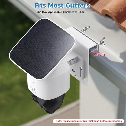 دعامة تثبيت مزراب متوافقة مع eufy Security SoloCam S340/E30/E42، eufy Security 4G LTE Cam S330، دعامة تثبيت خارجية بدون مثقاب لكاميرا eufy، حماية الكاميرا بعيدًا عن الميزاب عند المطر in Kuwait