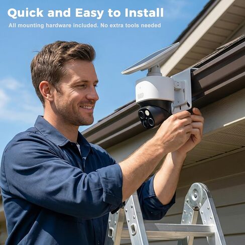دعامة تثبيت مزراب متوافقة مع eufy Security SoloCam S340/E30/E42، eufy Security 4G LTE Cam S330، دعامة تثبيت خارجية بدون مثقاب لكاميرا eufy، حماية الكاميرا بعيدًا عن الميزاب عند المطر in Kuwait