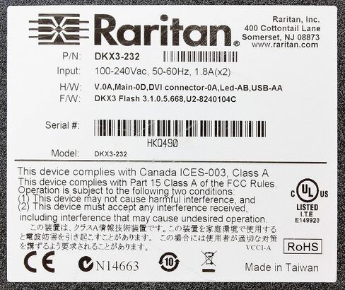 Raritan Dominion KX III DKX3-232 KVM Switchbox in Kuwait
