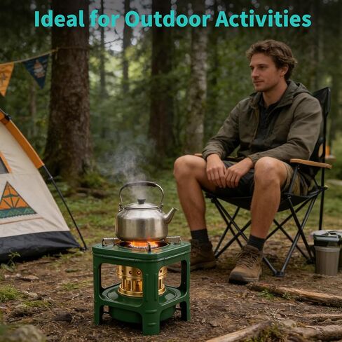 Portable Kerosene Stove 8-Wicks,Camping Picnic Burner Furnace,Backpacking Oil Stoves Cooker Cookware,for Outdoor Cooking Emergency Heating Hiking Picnic Survival Gear (Square) in Saudi Arabia