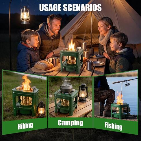 Portable Kerosene Stove 8-Wicks,Camping Picnic Burner Furnace,Backpacking Oil Stoves Cooker Cookware,for Outdoor Cooking Emergency Heating Hiking Picnic Survival Gear (Square) in Saudi Arabia