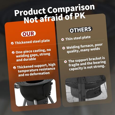 Outdoor Wood Burning Stove with Chimney Pipe, Portable Fire Pit Stove with Grill Grate, 16.8" Cooking Surface, Detachable Rings, Ideal for Camping, Backyard & Outdoor Cooking in Saudi Arabia