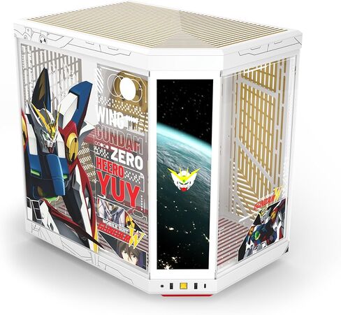 Hyte Y70 Touch Infinite Gundam Wing مرخص رسميًا - حافظة كمبيوتر سطح المكتب للألعاب ATX متوسطة الحجم - زجاج مقسّى بانورامي - غرفة مزدوجة - هيكل تدفق هواء عالي - كابل PCIE 4.0 Riser متضمن - أبيض in Kuwait
