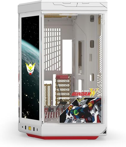 Hyte Y70 Touch Infinite Gundam Wing مرخص رسميًا - حافظة كمبيوتر سطح المكتب للألعاب ATX متوسطة الحجم - زجاج مقسّى بانورامي - غرفة مزدوجة - هيكل تدفق هواء عالي - كابل PCIE 4.0 Riser متضمن - أبيض in Kuwait