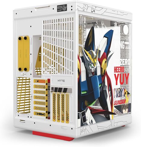 Hyte Y70 Touch Infinite Gundam Wing مرخص رسميًا - حافظة كمبيوتر سطح المكتب للألعاب ATX متوسطة الحجم - زجاج مقسّى بانورامي - غرفة مزدوجة - هيكل تدفق هواء عالي - كابل PCIE 4.0 Riser متضمن - أبيض in Kuwait