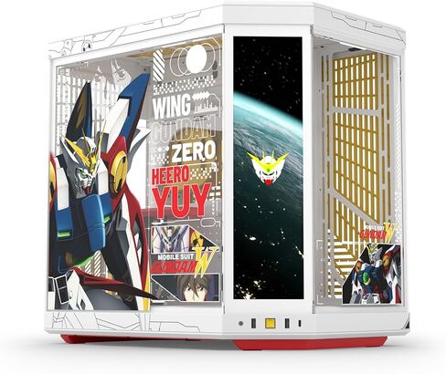 Hyte Y70 Touch Infinite Gundam Wing مرخص رسميًا - حافظة كمبيوتر سطح المكتب للألعاب ATX متوسطة الحجم - زجاج مقسّى بانورامي - غرفة مزدوجة - هيكل تدفق هواء عالي - كابل PCIE 4.0 Riser متضمن - أبيض in Kuwait