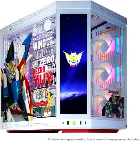 Hyte Y70 Touch Infinite Gundam Wing مرخص رسميًا - حافظة كمبيوتر سطح المكتب للألعاب ATX متوسطة الحجم - زجاج مقسّى بانورامي - غرفة مزدوجة - هيكل تدفق هواء عالي - كابل PCIE 4.0 Riser متضمن - أبيض in Kuwait