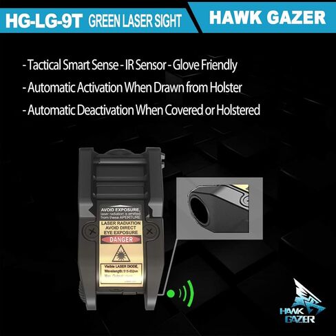 HAWK GAZER LG9T Low Profile Rechargeable Green Laser Sight with Smart Activation in Saudi Arabia
