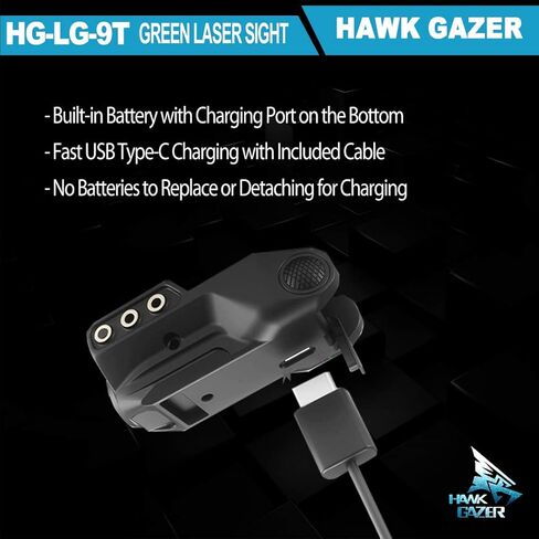 HAWK GAZER LG9T Low Profile Rechargeable Green Laser Sight with Smart Activation in Saudi Arabia