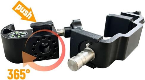 Universal Data Collector Cradle Bracket for Most Data Collectors, Quick Release Prism Rod Clip Range Pole Clamp with Compass in Saudi Arabia