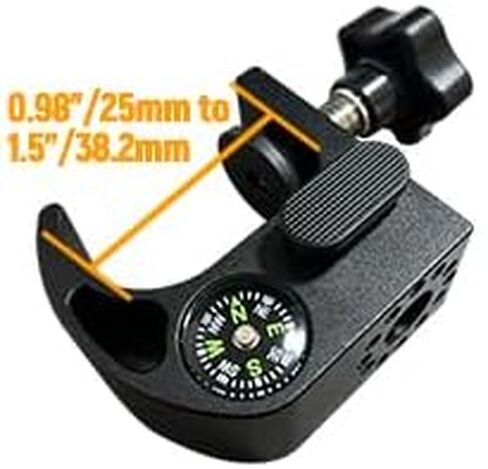 Universal Data Collector Cradle Bracket for Most Data Collectors, Quick Release Prism Rod Clip Range Pole Clamp with Compass in Saudi Arabia