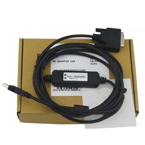 كابل برمجة PLC قابل للتطبيق، كابل بيانات 90 30 سلسلة PLC، كابل تنزيل الاتصالات IC690USB901، تصميم ثنائي الشريحة، درجة صناعية (3 أمتار) in Kuwait