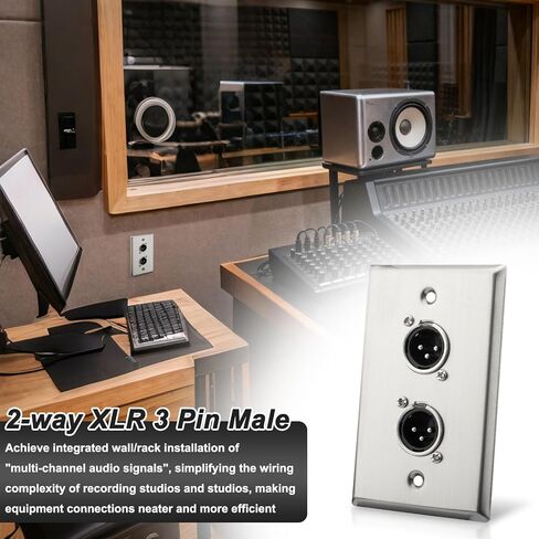 لوحة حائط مزدوجة XLR ذكر قطعتين، ومقابس وألواح مزدوجة XLR ومكبرات صوت لوحة حائط من الفولاذ المقاوم للصدأ in Kuwait
