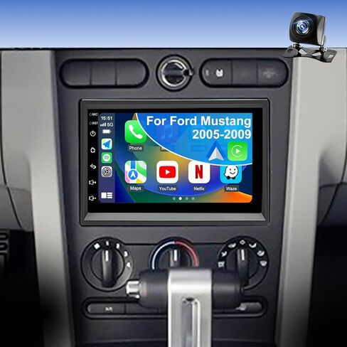 5GWifi Android Upgrade Car Radio for Ford Mustang 2005-2009, Explorer 2006-2010, Ford E150/E250/E350 2009-2014 7inch Touch Screen Stereo Head Unit Wireless Carplay Android Auto GPS Bluetooth FM Camera in Saudi Arabia