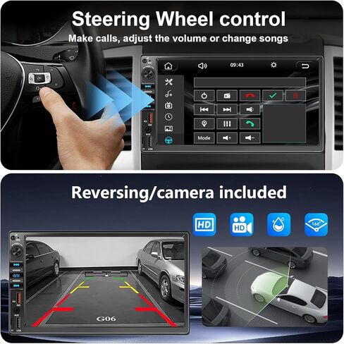 راديو السيارة ستيريو لاسلكي Carplay Android Auto Navi لسيارة Toyota Tacoma Sienna1998-2004/4Runner Camry 1990-2002/Tundra Sequoia 2000 2001 2002/Land Cruiser 1991-2000 in Saudi Arabia