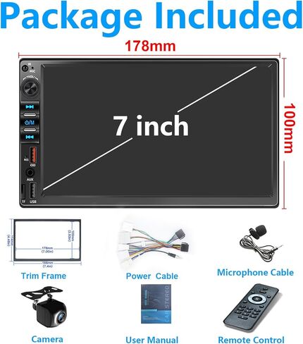 راديو السيارة ستيريو لاسلكي Carplay Android Auto Navi لسيارة Toyota Tacoma Sienna1998-2004/4Runner Camry 1990-2002/Tundra Sequoia 2000 2001 2002/Land Cruiser 1991-2000 in Saudi Arabia