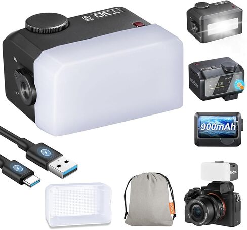 Godox iT30 Pro N TTL Mini Flash for Nikon with Diffuser—HSS 1/8000s,2.8" Full-Color Touchscreen,2.4G Wireless X System,Built-in Lithium Battery for 560 Full Power Flashes(Silver) in Saudi Arabia