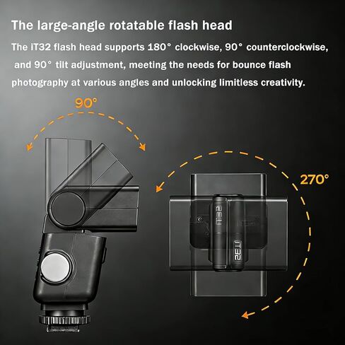 Godox iT32 TTL Flash with X5 Trigger for Sony, 2.4G Wireless GN18 Speedlite, Compatible with Godox X System (XPro, X2T, X3), Magnetic Interface, 1.5s Recycle Time in Saudi Arabia